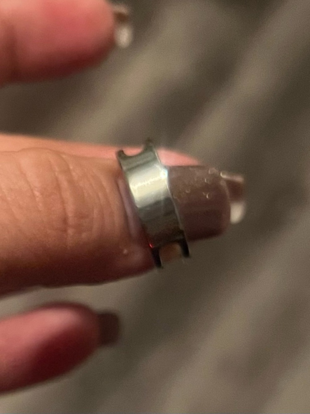 Double Band Cross Ring - white gold plated - Picture 6 of 8